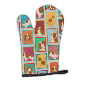 Lots of Dogs Oven Mitt (Design: Cavalier Spaniel - Blenheim, size: 12HX8.5W)
