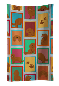 Lots of Dogs Kitchen Towel (Dog Breed: Cavalier Spaniel - Ruby, size: 25Hx15W)