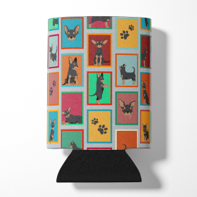 Lots of Dogs Can or Bottle Hugger (Dog Breed: Chihuahua - Black and Tan, size: Can Hugger)