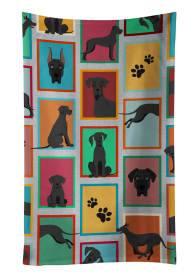 Lots of Dogs Kitchen Towel (Dog Breed: Great Dane - Black, size: 25Hx15W)