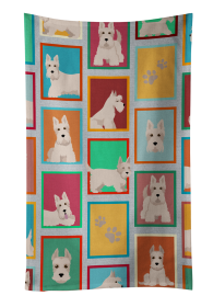 Lots of Dogs Kitchen Towel (Dog Breed: Scottish Terrier - Wheaten, size: 25Hx15W)
