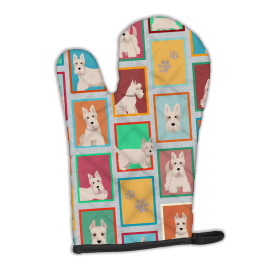 Lots of Dogs Oven Mitt (Design: Scottish Terrier - Wheaten, size: 12HX8.5W)