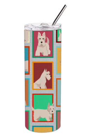 Lots of Dogs Stainless Steel Skinny Tumbler (Design: Scottish Terrier - Wheaten, size: 20 oz)