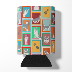 Lots of Dogs Can or Bottle Hugger (Dog Breed: Siberian Husky - Grey, size: Can Hugger)