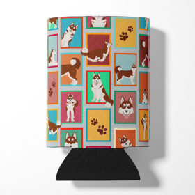 Lots of Dogs Can or Bottle Hugger (Dog Breed: Siberian Husky - Red, size: Can Hugger)