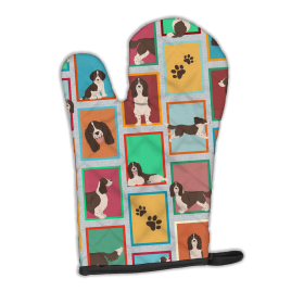 Lots of Dogs Oven Mitt (Design: English Springer Spaniel - Liver, size: 12HX8.5W)