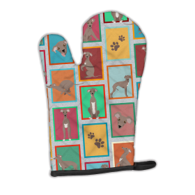 Lots of Dogs Oven Mitt (Design: Italian Greyhound - Fawn, size: 12HX8.5W)