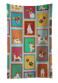 Lots of Dogs Kitchen Towel (Dog Breed: Jack Russell Terrier - Red and White, size: 25Hx15W)