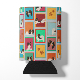 Lots of Dogs Can or Bottle Hugger (Dog Breed: Papillon - Tricolor, size: Can Hugger)