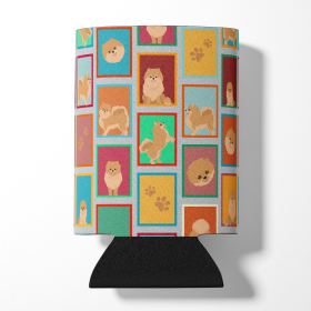 Lots of Dogs Can or Bottle Hugger (Dog Breed: Pomeranian - Orange, size: Can Hugger)