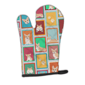 Lots of Dogs Oven Mitt (Design: Corgi - Pembroke Fawn, size: 12HX8.5W)
