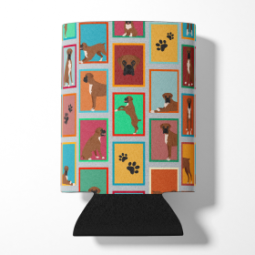 Lots of Dogs Can or Bottle Hugger (Dog Breed: Boxer - Black Face, size: Can Hugger)