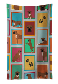 Lots of Dogs Kitchen Towel (Dog Breed: Boxer - Black Face, size: 25Hx15W)