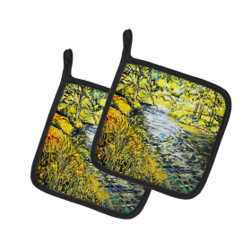 Martin Welch New Artwork Pair of Pot Holders (Design: At The Grand Hotel, size: 7.5HX7.5W)