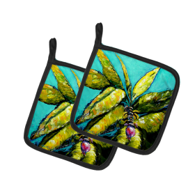 Martin Welch New Artwork Pair of Pot Holders (Design: Baby Nanners, size: 7.5HX7.5W)