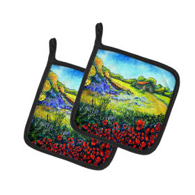 Martin Welch New Artwork Pair of Pot Holders (Design: Back Home, size: 7.5HX7.5W)