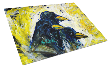 Martin Welch New Artwork Glass Cutting Board (Dog Breed: Baked In A Pie, size: large)