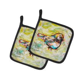 Martin Welch New Artwork Pair of Pot Holders (Design: Be Winkin, size: 7.5HX7.5W)