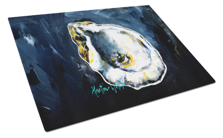 Martin Welch New Artwork Glass Cutting Board (Dog Breed: Blue Star Oyster, size: large)
