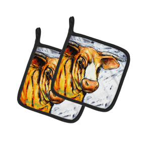 Martin Welch New Artwork Pair of Pot Holders (Design: Bully, size: 7.5HX7.5W)