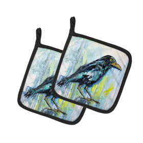 Martin Welch New Artwork Pair of Pot Holders (Design: Burnt Corn, size: 7.5HX7.5W)