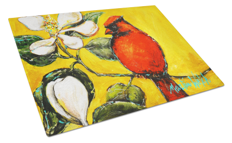 Martin Welch New Artwork Glass Cutting Board (Dog Breed: Cardinal Ochre, size: large)