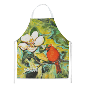 Martin Welch New Artwork Apron (Dog Breed: Cardinal with Magnolia, size: large)