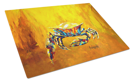 Martin Welch New Artwork Glass Cutting Board (Dog Breed: Crab Called the Bigger Jigger, size: large)