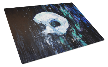 Martin Welch New Artwork Glass Cutting Board (Dog Breed: Cryptic Mask, size: large)