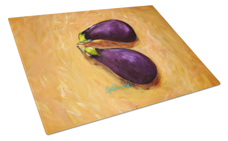 Martin Welch New Artwork Glass Cutting Board (Dog Breed: EP II Eggplant, size: large)