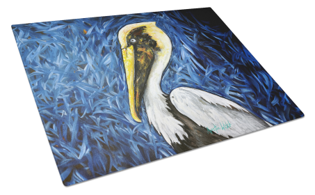 Martin Welch New Artwork Glass Cutting Board (Dog Breed: Fierce Pelican, size: large)