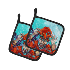Martin Welch New Artwork Pair of Pot Holders (Design: Fortune Teller, size: 7.5HX7.5W)