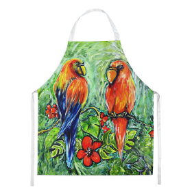 Martin Welch New Artwork Apron (Dog Breed: Fred and Freda Parrots, size: large)