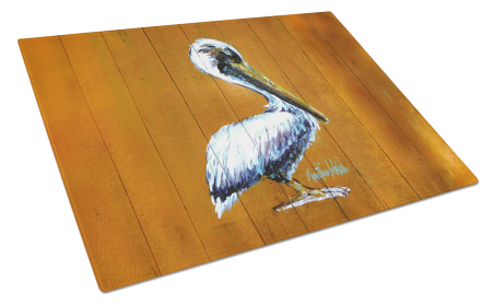 Martin Welch New Artwork Glass Cutting Board (Dog Breed: Hangin In Pelican, size: large)