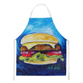Martin Welch New Artwork Apron (Dog Breed: I Want Mine Dressed Hamburger, size: large)