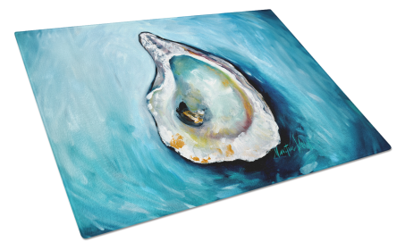 Martin Welch New Artwork Glass Cutting Board (Dog Breed: J Mac Oyster, size: large)
