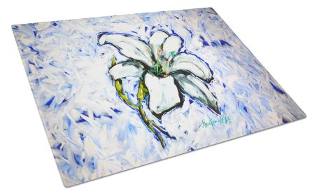 Martin Welch New Artwork Glass Cutting Board (Dog Breed: Lily, size: large)