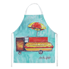 Martin Welch New Artwork Apron (Dog Breed: Hot Dog Cart, size: large)