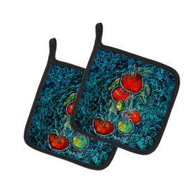 Martin Welch New Artwork Pair of Pot Holders (Design: Maters Tomatoes, size: 7.5HX7.5W)