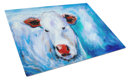 Martin Welch New Artwork Glass Cutting Board (Dog Breed: Move Over, size: large)
