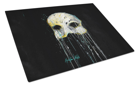 Martin Welch New Artwork Glass Cutting Board (Dog Breed: Mysterious Mask, size: large)