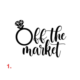 Engagement/Wedding Coasters (Style: Off the Market, Option: ENG164)