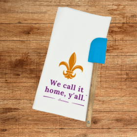 Louisiana Southern Tea Towel/Kitchen Towel - Customizable (Style: Fluer de Lis)