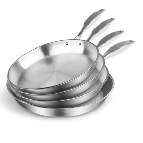 Stainless Steel Fry Pan Frying Pan Top Grade Induction Skillet Cooking FryPan (Option: Fry61626466, size: 4X)