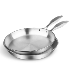 Stainless Steel Fry Pan   Frying Pan Top Grade Skillet Induction Cooking FryPan (Option: FryPanSS2860-2865)