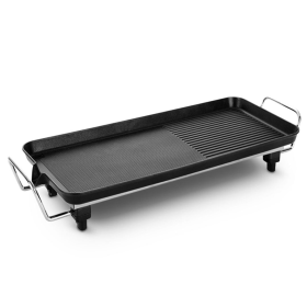 Electric BBQ Grill Teppanyaki Tough Nonstick Surface Hot Plate Kitchen  Person (Option: KoreanBBQPlate68CM, size: 68cm)