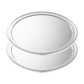 Round Aluminum Steel Pizza Tray Home Oven Baking Plate Pan (size: 2X 10-inch)