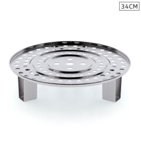 Stainless Steel Steamer Insert Stock Pot Steaming Rack Stockpot Tray (Option: SS-Rack34CM)