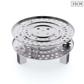 Stainless Steel Steamer Insert Stock Pot Steaming Rack Stockpot Tray (Option: SS-Rack39CMX2)