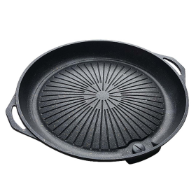 Portable Korea BBQ Butane Gas Stove Stone Grill Pot Non Stick Coated Round Plate (Option: StoneBBQPlatePot)